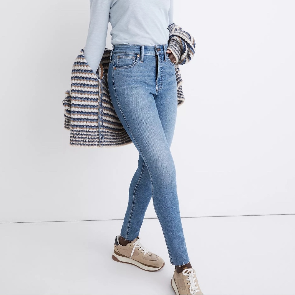 NWT Madewell Petite Curvy High-Rise Skinny Jeans in Ainsworth Wash 26
